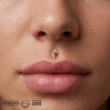 Intrigue – Garnet – 14K Gold Threadless End - piercing - zone.com
