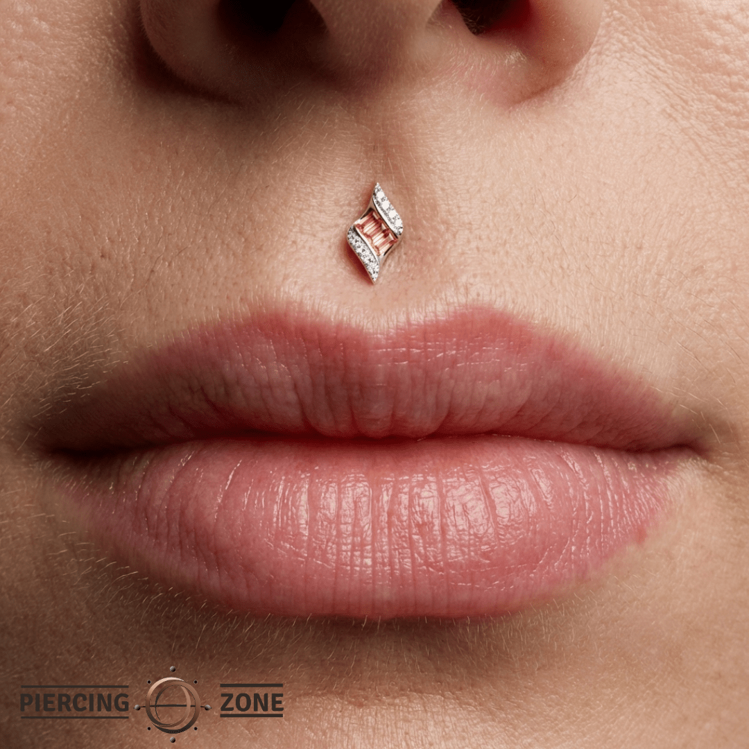 Intrigue – Orange Garnet – 14K Gold Threadless End - piercing - zone.com