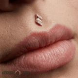 Intrigue – Orange Garnet – 14K Gold Threadless End - piercing - zone.com