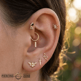 Invitation – CZ Gold Charm – 14K Gold Accessory - piercing - zone.com