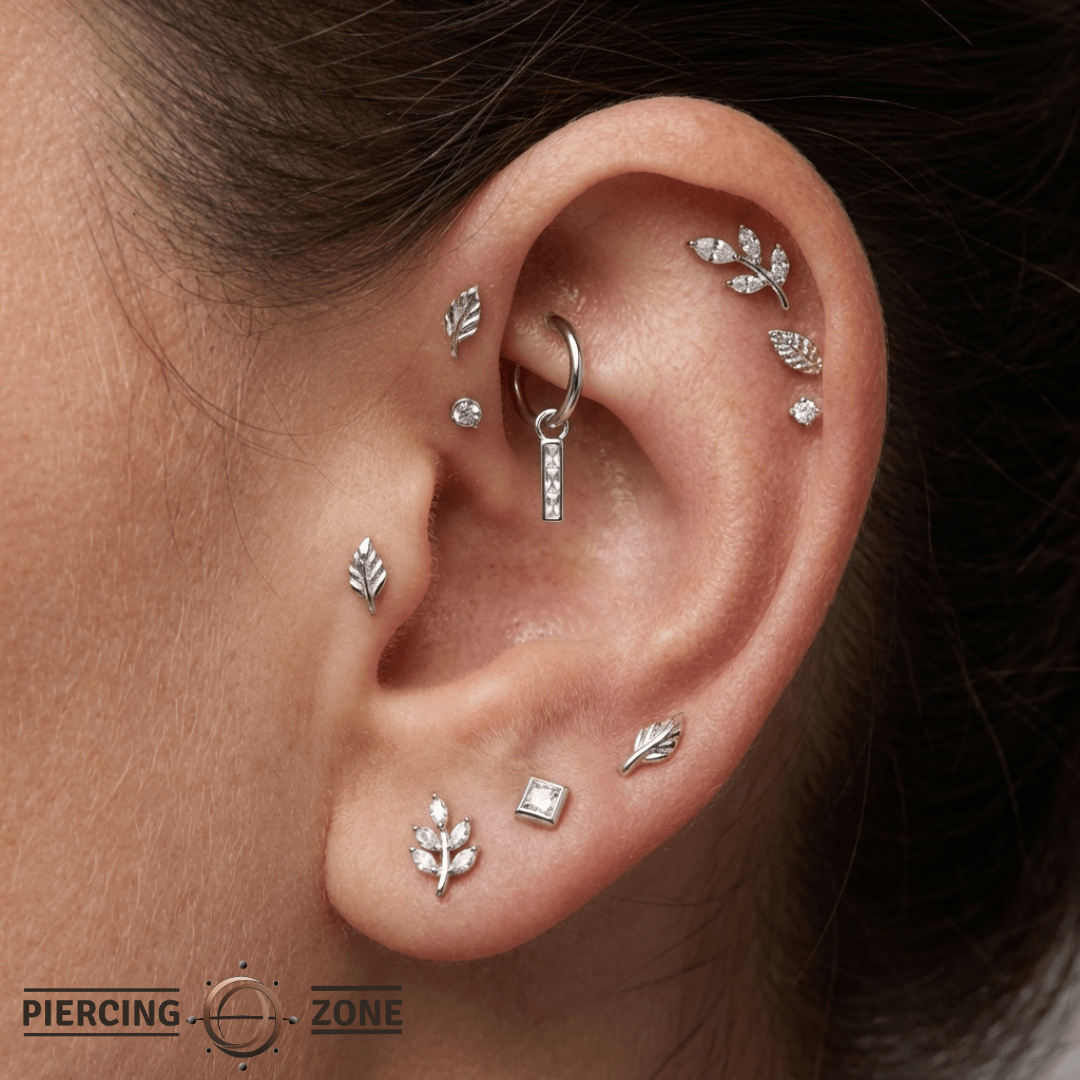 Invitation – CZ Gold Charm – 14K Gold Accessory - piercing - zone.com