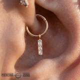 Invitation – CZ Gold Charm – 14K Gold Accessory - piercing - zone.com