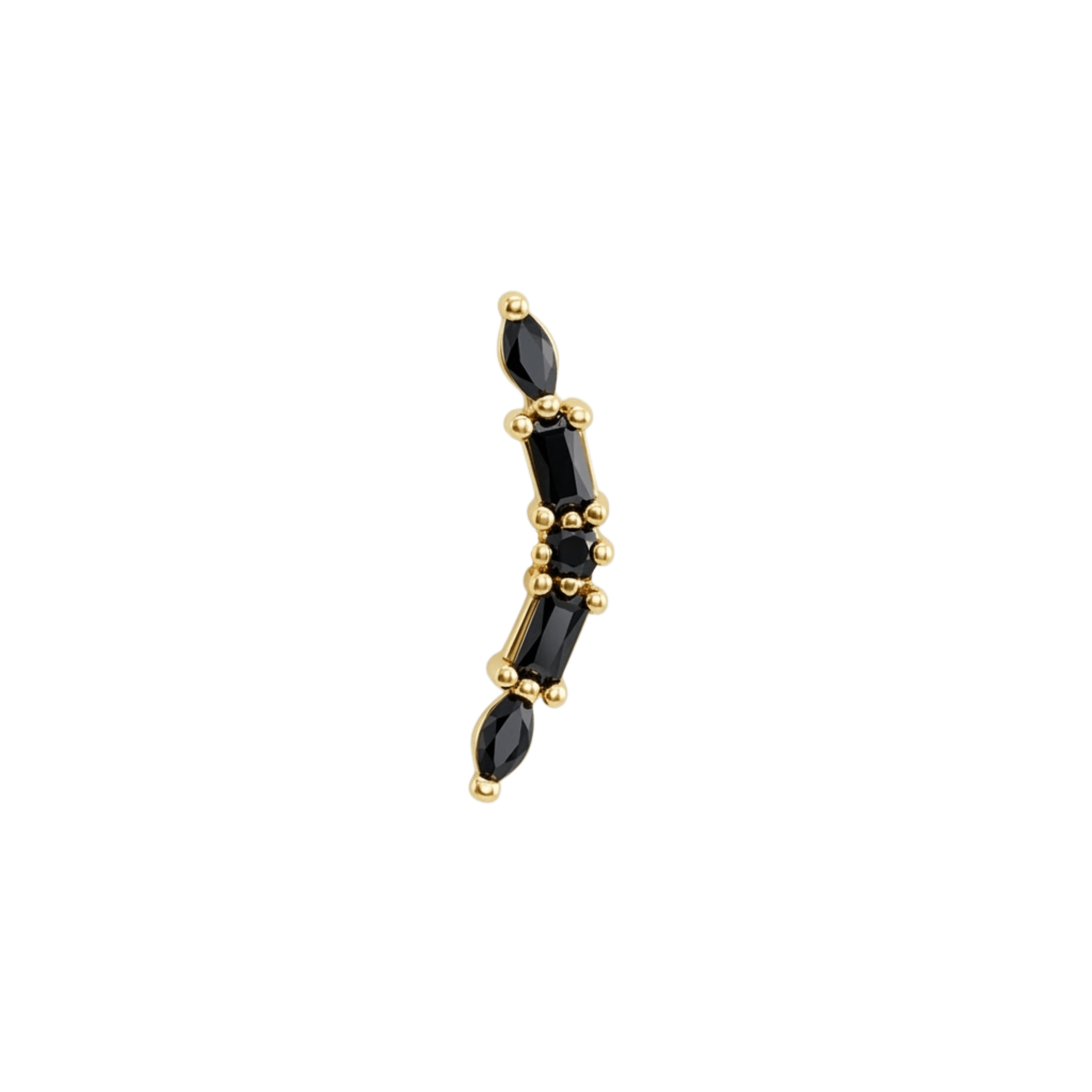 Irena – 14K Gold Threadless/Threaded End - piercing-zone.com