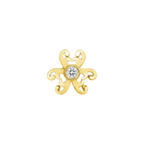Iris – 14K/18K Gold Gemstone Threadless End - piercing - zone.com