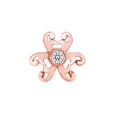 Iris – 14K Gold Threadless/Threaded End