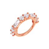 Iris Seamless Ring – 14K Gold Radiant Multi - Gem Design - piercing - zone.com