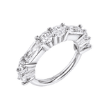Iris Seamless Ring – 14K Gold Radiant Multi-Gem Design - piercing-zone.com