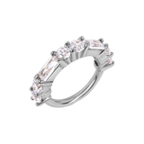 Iris Seamless Ring – 14K Gold Radiant Multi - Gem Design - piercing - zone.com