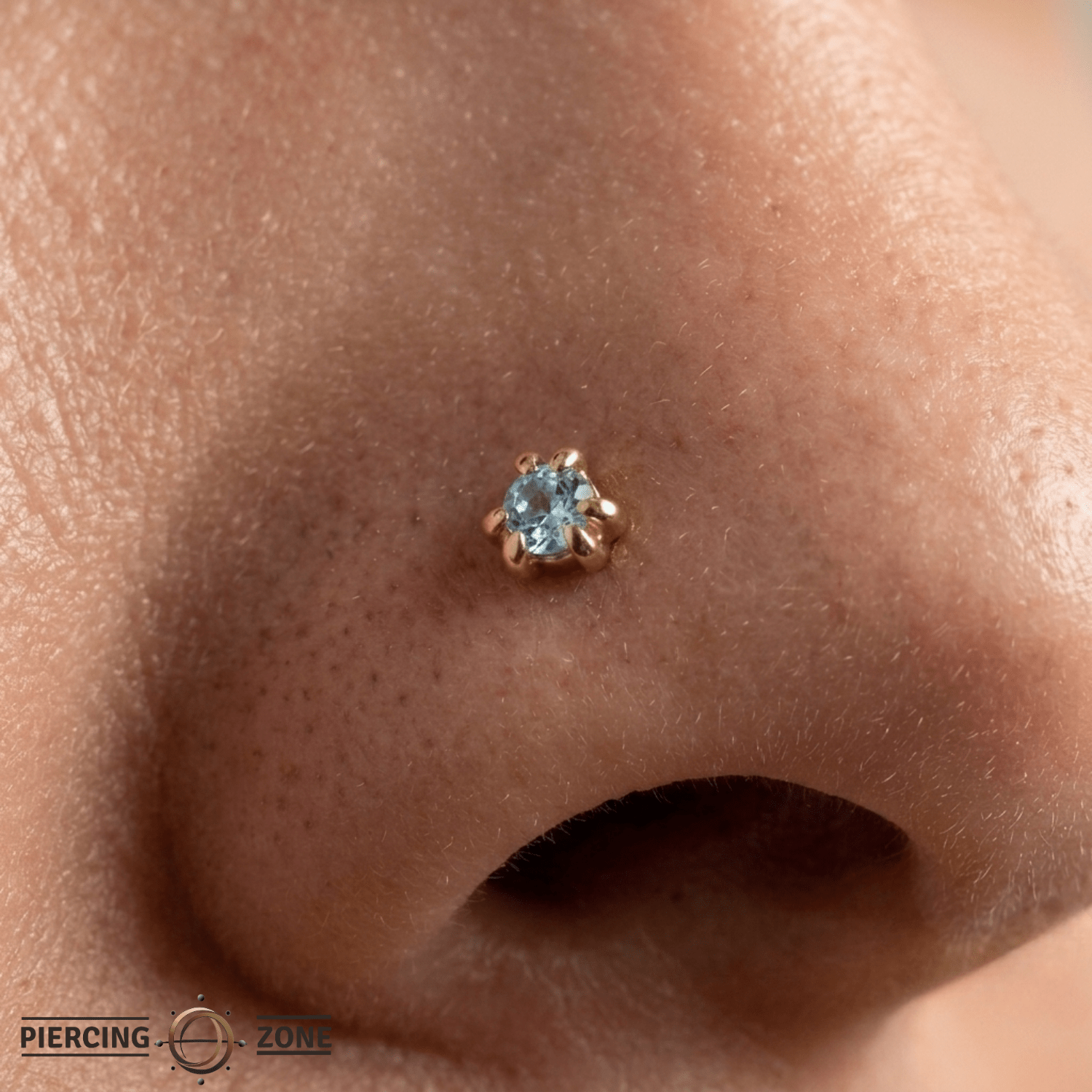 Iris – Triangle - Set Birthstone – 14K Gold Threadless End - piercing - zone.com