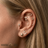Ismene - 18K Gold Opal Threadless/Threaded End - piercing-zone.com