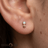 Ismene - 18K Gold Opal Threadless/Threaded End - piercing-zone.com