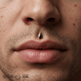 It Was All A Dream – 14K Gold Black Agate Triangle Threadless End - piercing - zone.com