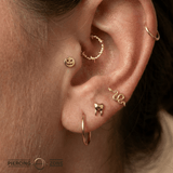 Jack O’Lantern – 14K Gold Threadless/Threaded End - piercing - zone.com