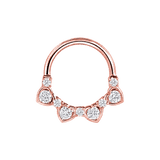 Jadore Seamless Ring – 14K Gold Multi-Gem Arc - piercing-zone.com