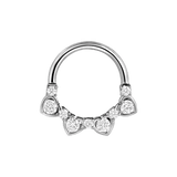 Jadore Seamless Ring – 14K Gold Multi - Gem Arc - piercing - zone.com