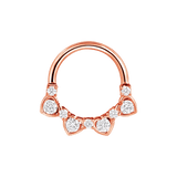 Jadore Seamless Ring – 14K Gold Multi - Gem Arc - piercing - zone.com