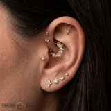 Jasmine – 14K Gold Threadless/Threaded End - piercing - zone.com