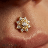 Jemma – 14K Gold Threadless/Threaded End - piercing - zone.com