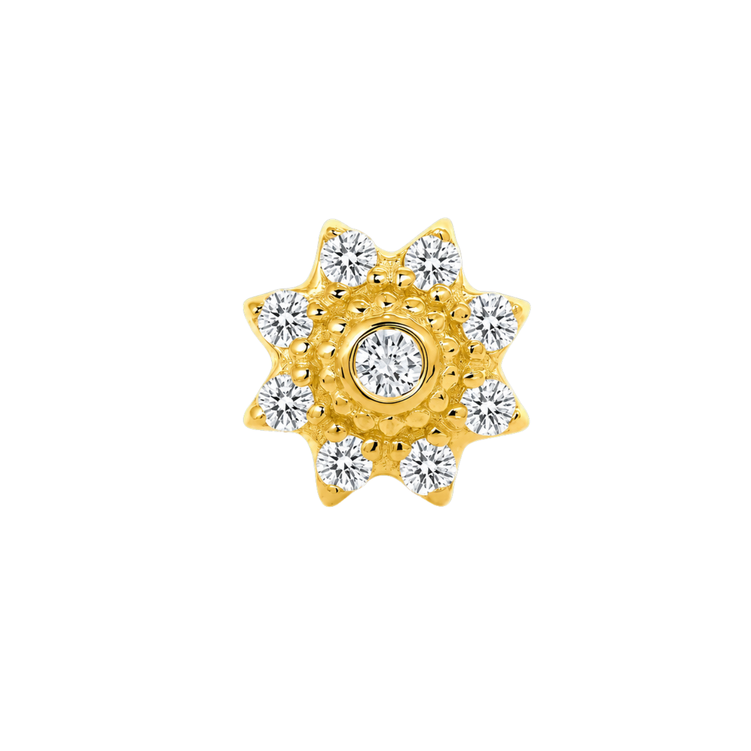Jemma – 14K Gold Threadless/Threaded End