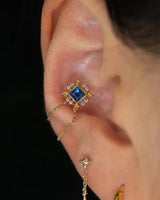 Amaris Blue Topaz – 14K Gold Threadless End
