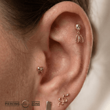 JimBone Dangle with Gems – 14K Gold Halloween Threadless End - piercing - zone.com