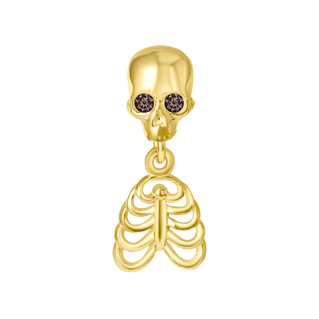 JimBone Dangle with Gems – 14K Gold Halloween Threadless End - piercing - zone.com