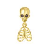 JimBone Dangle with Gems – 14K Gold Halloween Threadless End - piercing - zone.com