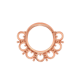 Jocelyn Seamless Ring – 14K Gold Cup & Divot Design - piercing - zone.com