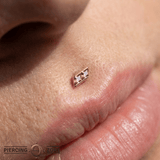 Joia – Garnet – 14K Gold Threadless End - piercing - zone.com