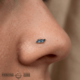 Joia – London Blue Topaz – 14K Gold Threadless End - piercing - zone.com