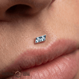 Joia – London Blue Topaz – 14K Gold Threadless End - piercing - zone.com