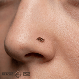 Joia – Orange Garnet – 14K Gold Threadless End - piercing - zone.com