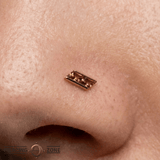 Joia – Orange Garnet – 14K Gold Threadless End - piercing - zone.com