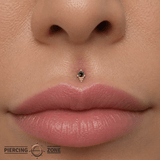 Jolene Pin - 14K Gold Gem Threadless End - piercing - zone.com