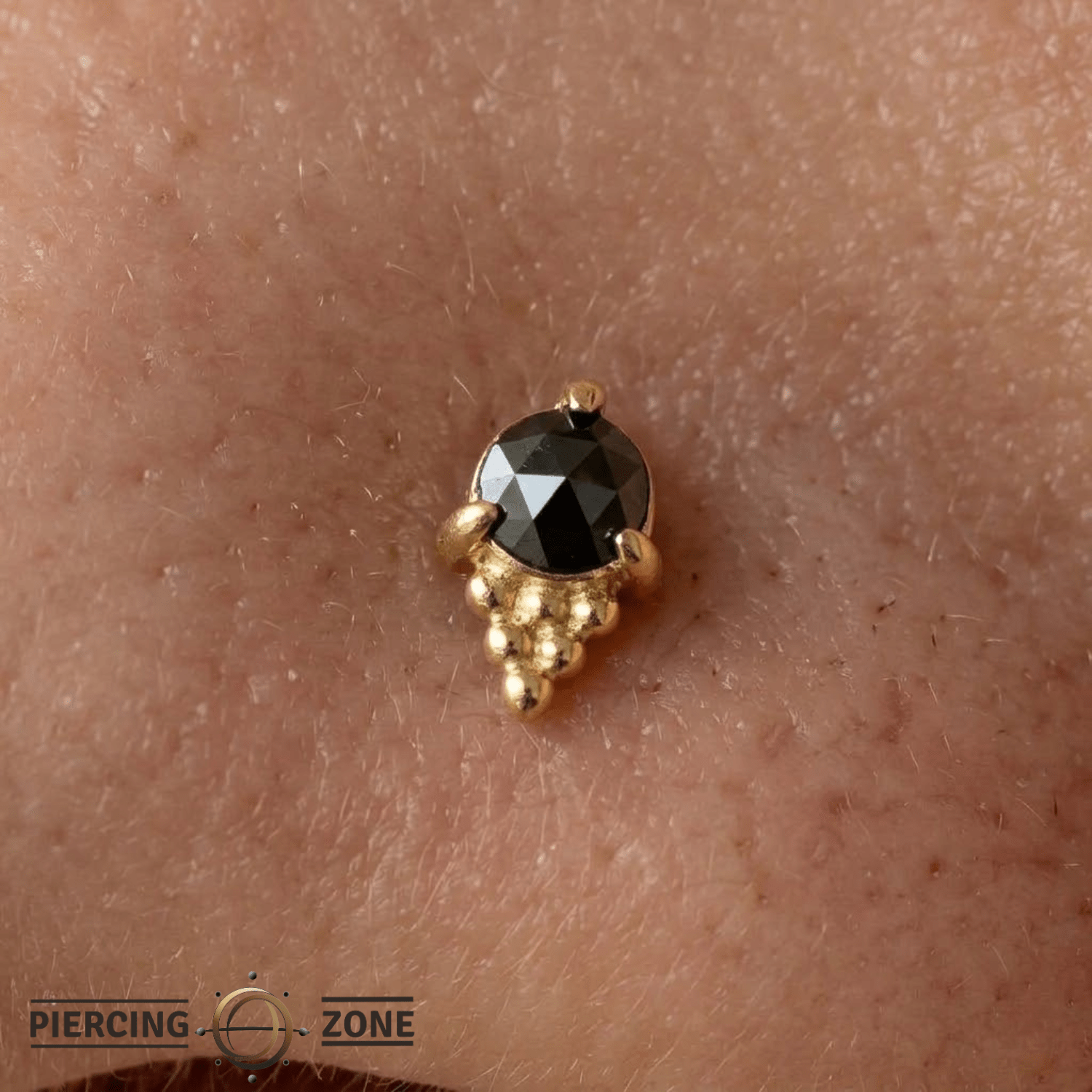 Jolene Pin - 14K Gold Gem Threadless End - piercing - zone.com