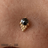 Jolene Pin - 14K Gold Gem Threadless End - piercing - zone.com