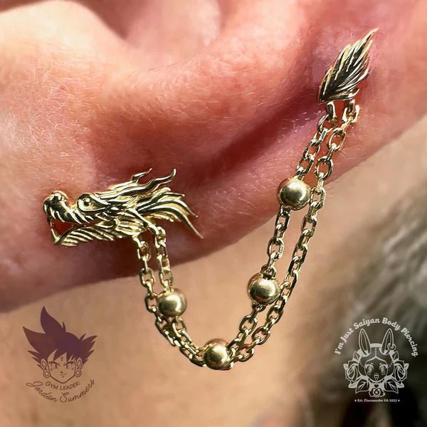 1976 Dragon – 14K Gold Threadless End