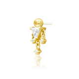 Judy – Cascading CZ Spark – 14K Gold Threadless End - piercing - zone.com