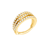 Juliet Clicker with 57 Pavé Gems – 14K & 18K Gold - piercing-zone.com
