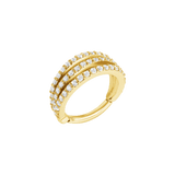Juliet Clicker with 57 Pavé Gems – 14K & 18K Gold - piercing - zone.com
