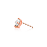 4 PRONG-SET CZ STONE-14K GOLD piercing-zone.com