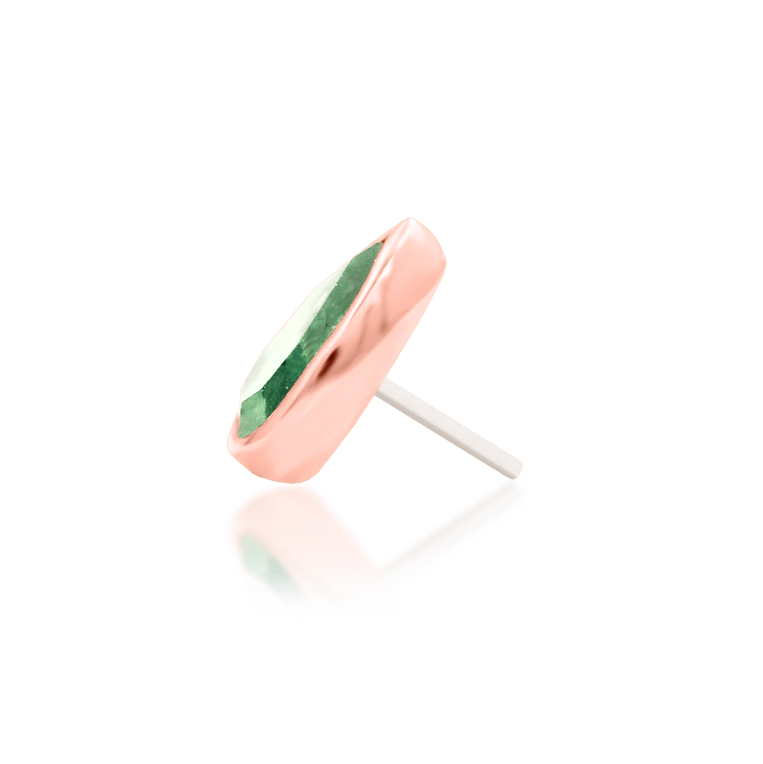 Aeverie – 14K Gold Moss Agate Threadless End