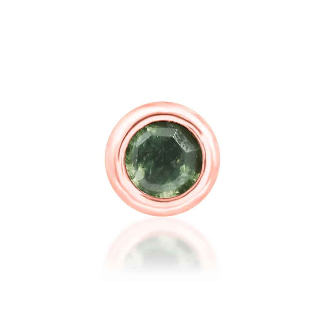 Alary – 14K Gold Moss Agate Threadless End