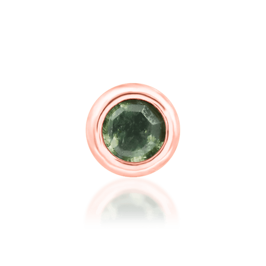 Alary – 14K Gold Moss Agate Threadless End