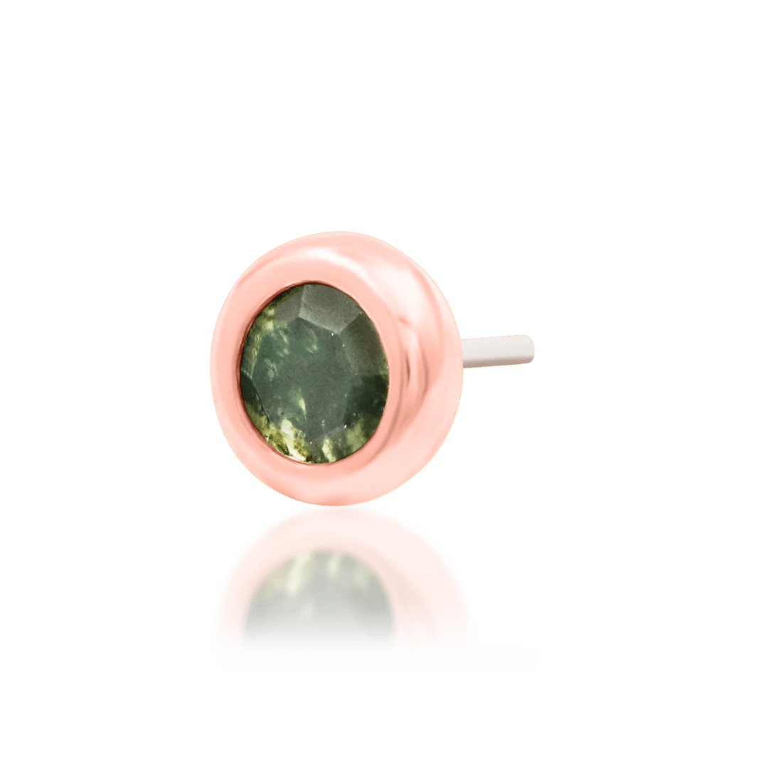 Alary – 14K Gold Moss Agate Threadless End