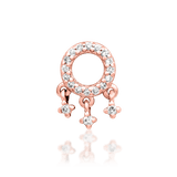 Side view of Amaze in rose gold – movement and shine from dangle diamonds