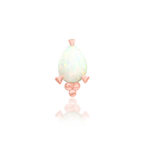 Artemis – Opal Pear Beaded – 14K Gold Threadless End