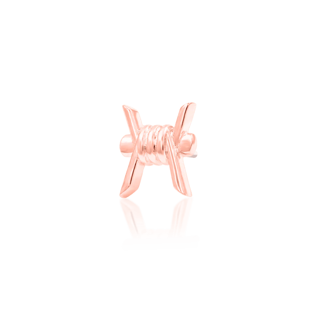BARB-ARA 14K GOLD - THREADLESS END piercing-zone.com