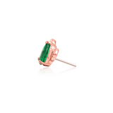 BAT WITH EMERALD CZ 14K GOLD - THREADLESS END piercing-zone.com