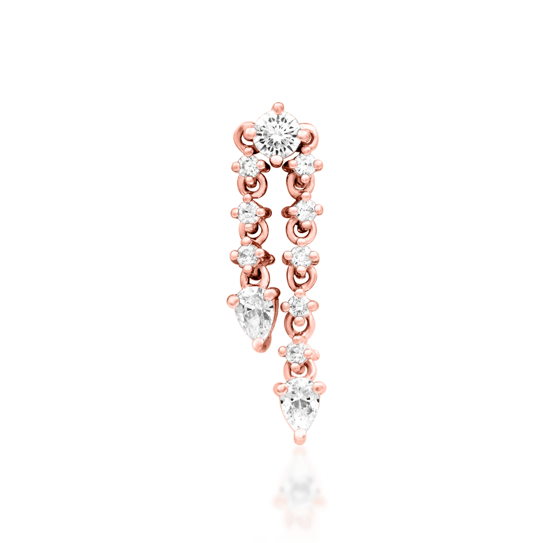 Calista – 14K Gold Cubic Zirconia Threadless End